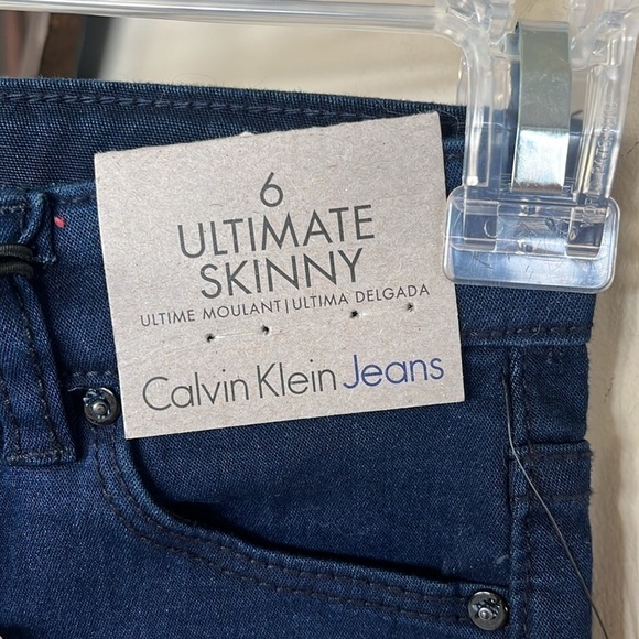 Brand New Calvin Klein Jeans Ultimate Skinny Dark Rinse Soft Stretch Adjustable - Picture 5 of 16